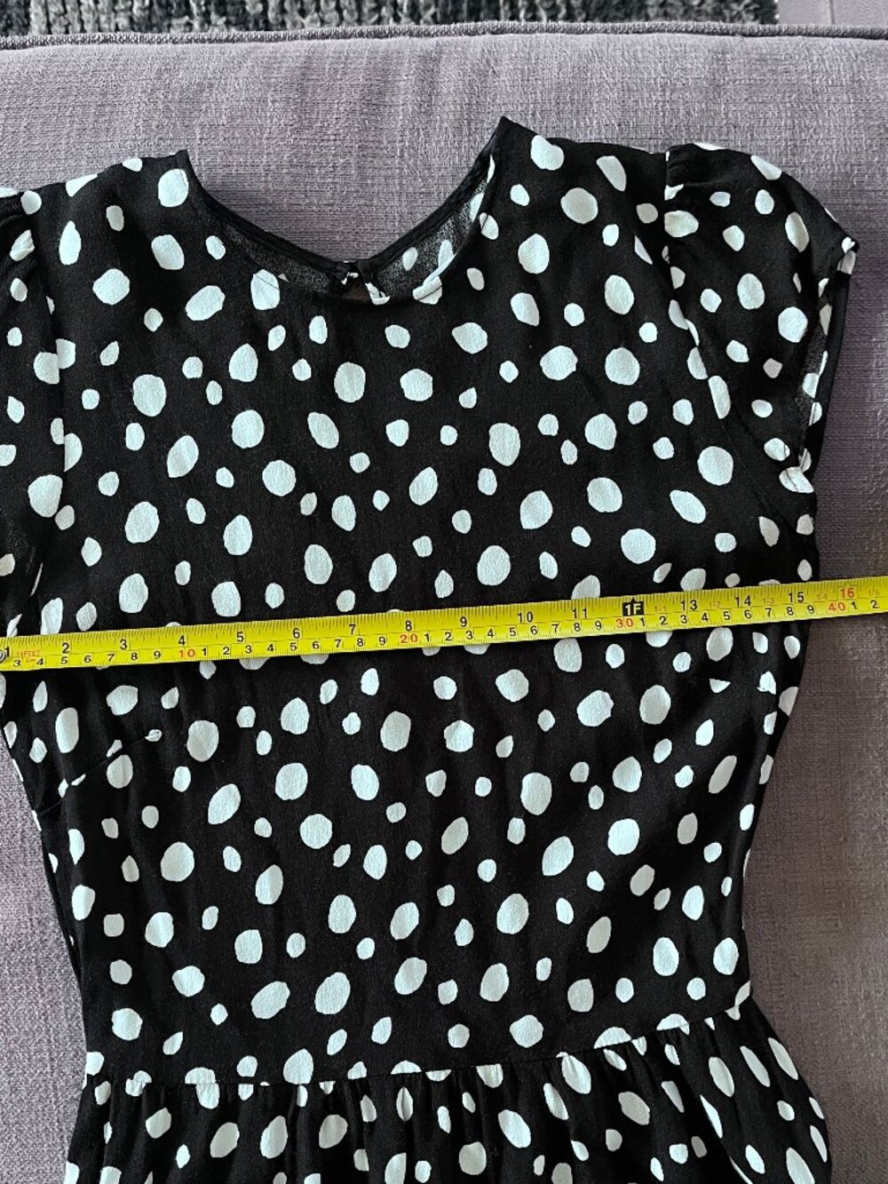 Reformation black & ivory polka dot midi dress - Picture 8 of 8